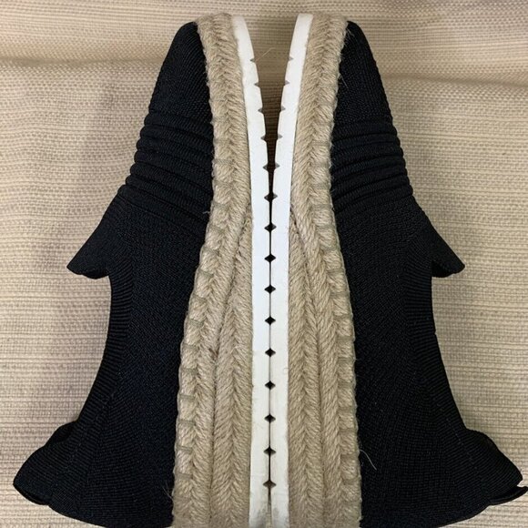 Adrienne Vittadini NIKO Black Slip On Stretch Fabric Espadrille shoes ladies 9.5 - Picture 6 of 9